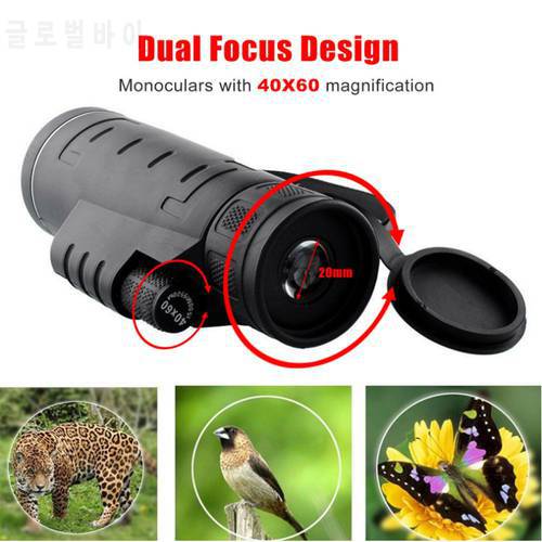 10pcs/lot High Definition Outdoor Telescope HD 40x60 Monocular for Mobile Phone Night Vision Field Glasses Outdoor Telescope