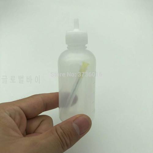 3pcs 50ml Transparent Rosin Plastic Liquid bottle For Rosin Solder Flux Paste Dispenser accurately the flux for repair