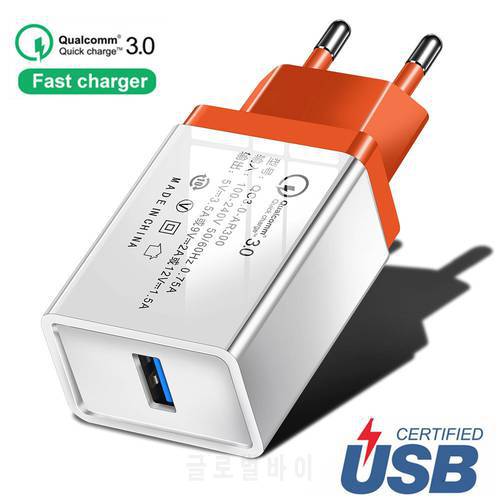 Quick Charge 3.0 2.0 EU/US Plug USB Charger Travel Wall Fast Charging Adapter For Samsung S9 Xiaomi Tablets Mobile Phone Charger