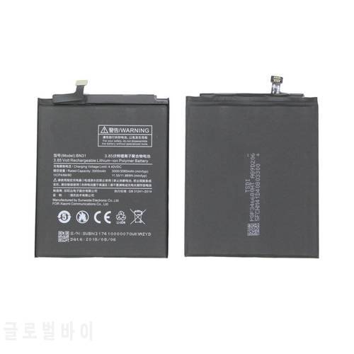 10pcs /lot BN31 BN-31 3080mAh Battery Replacement Battery For Xiaomi Mi 5X Mi5X / Redmi Note 5A 5A pro / Mi A1 / Redmi Y1 Lite