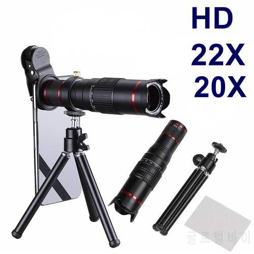 Tongdaytech HD 4K 28X Telescope Lens Zoom Phone Camera Fish Eye Marco Lentes With Tripods For Iphone Samsung Xiaomi Smarphone