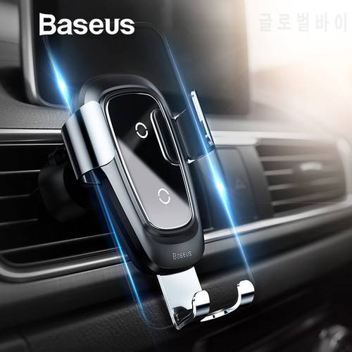 Baseus 10W Qi Car Wireless Charger for Samsung S10 Xiaomi 9 Fast Wireless Car Charging Mobile Phone Charger