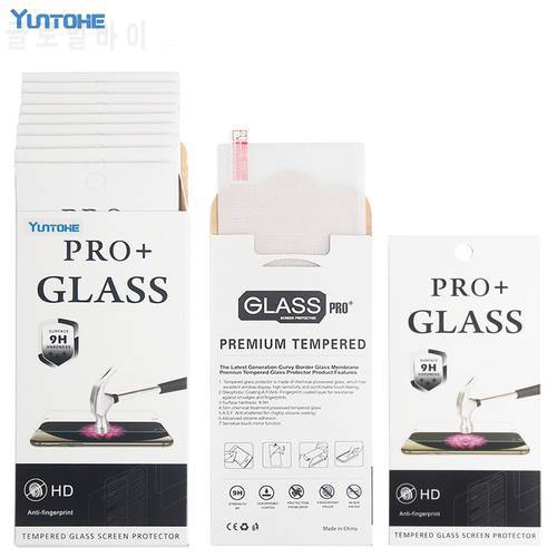 100pcs for iPhone 12 11 Pro XS Max XR 4 5 6 7 8 Plus X Tempered Glass Screen Film Anti-Scratch Protector with Retail Box
