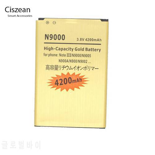 10pcs /lot B800BU B800BC B800BZ B800BE 4200mAh Gold Replacement Battery For Samsung Galaxy Note3 Note 3 III N9000 N7200 N9002