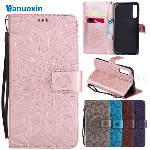 A7 2018 Phone Cases on for Samsung Galaxy A7 2018 case for Coque Samsung A7 2018 A750 SM-A750F 3D Wallet Flip Cover Leather Case