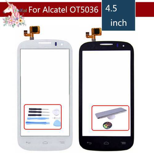 For Alcatel One Touch POP C5 5036 OT 5036 5036D 5037E OT5036 Touch Screen Digitizer Sensor Outer Glass Lens Panel Replacement