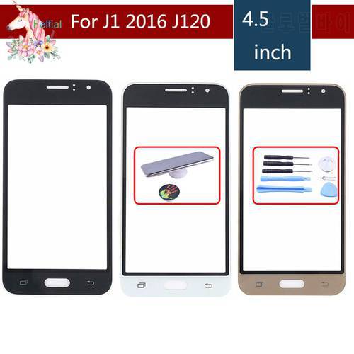 For Samsung Galaxy J1 2016 J120 J120F J120DS J120M J120H SM-J120F Front Outer Glass Lens Touch Screen Panel Replacement