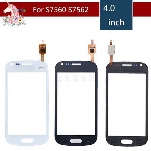 For Samsung Galaxy Trend S7560 S Duos S7562 GT-S7562 7562 7560 Touch Screen Digitizer Sensor Front Glass Lens Replacement