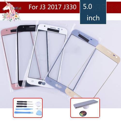 For Samsung Galaxy J3 2017 J330 J330F SM-J330FN SM-J330N SM-J330F/DS Touch Screen Front Glass Panel TouchScreen LCD Outer Lens