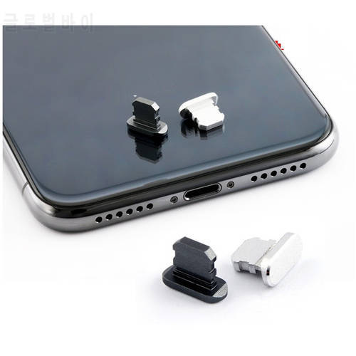Fashion Charge Port Dust Plug Metal Skin Anti Dust Plug Protect for Iphone 5 5s 6 6s 7 8 X Xr Xs Max Wholesale 100pcs/lot