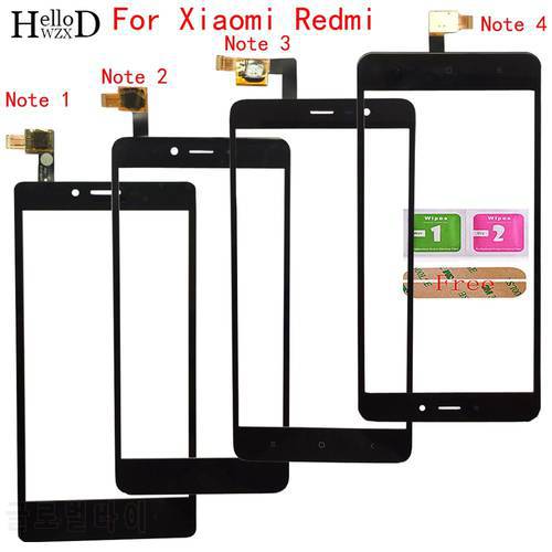 Touch Screen For Xiaomi Redmi Note 1 Note 2 Note 3 Note 4 MTK Helio X20 Touch Screen Panel Lens Digitizer Sensor