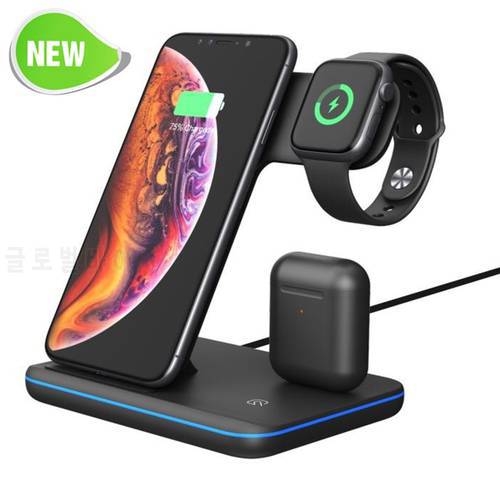 Tongdaytech 15W Qi Wireless Charger For Iphone X 8 11 Pro Max Quick Charge Fast Charger For Apple Airpods Pro Watch 5 4 3 2 1