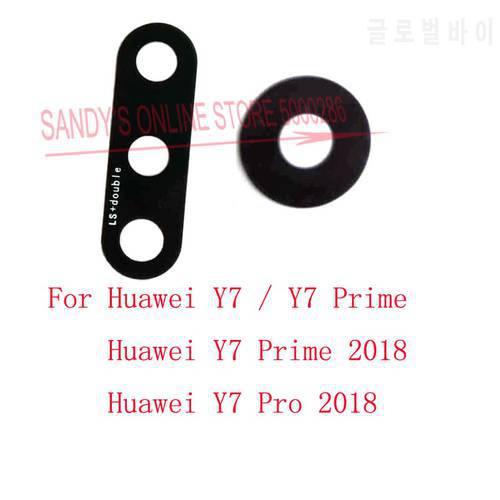 2 PCS Rear Back Camera Glass Lens For Huawei Y7 Y7 Prime / Y7 Prime 2018 / Y7 Pro 2018 Back Camera Lens Cover With Sticker Part