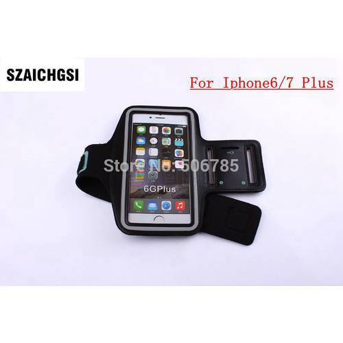 SZAICHGSI wholesale 100pcs sport Arm Band Phone Case Cover Run Sport Fitness Wrist Hand Belt Pouch Bag for apple iphone 6 7 plus