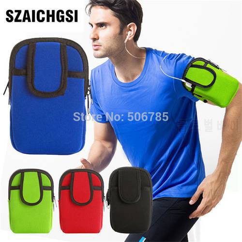 SZAICHGSI wholesale 20pcs Arm Band Waterproof Phone Cases Cover Run Sports Fitness Wrist Hand Belt Pouch Bag for iphone 7 6