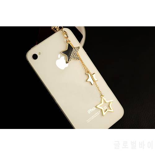 Star Pendant Chain Dustproof Plug Caps Cell Phone Accessories 3.5mm Earphone Anti Dust Plug Dachshund For Iphone For Samsung