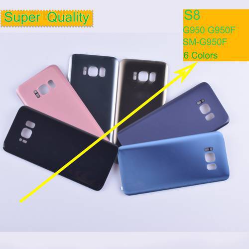 10Pcs/Lot For Samsung Galaxy S8 G950 G950F Housing Battery Cover Back Cover Case Rear Door Chassis Shell