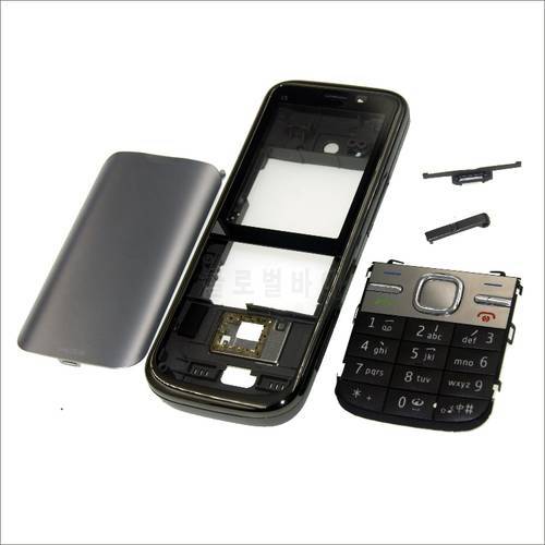 Complete front cover keyboard For Nokia 6300 C3 C3-00 C5 C5-00 6303 battery back cover High quality housing case Keypad