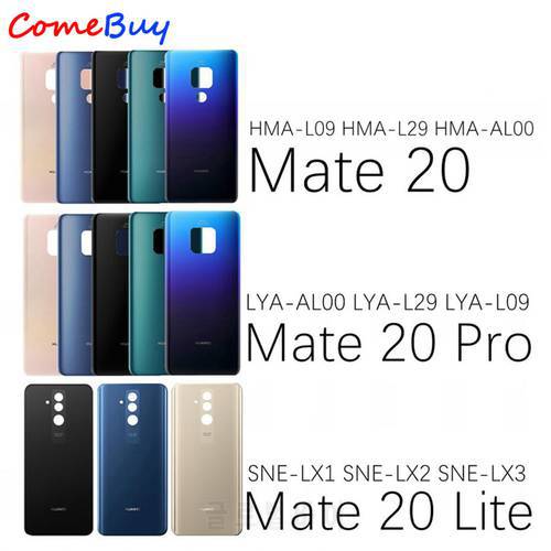 Back Glass Cover For Huawei Mate 20 Pro Battery Cover Rear Door Housing Panel Case Replacement For Huawei Mate20 Mate 20 Lite