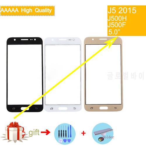 For Samsung Galaxy J5 2015 J500 J500F J500FN J500M J500H SM-J500F Touch Screen Front Panel Glass Lens Outer LCD Replacement