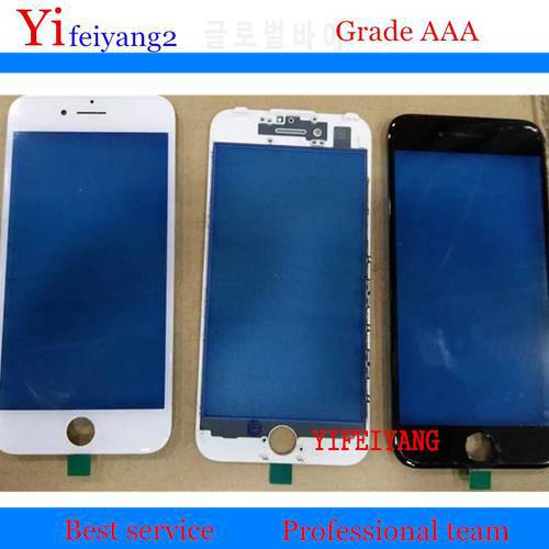 50pcs YIFEIYANG OEM Front Outer Glass+Bezel For iPhone 8 plus 7 6 6s plus 5 5s Outer Glass with Frame lcd repair