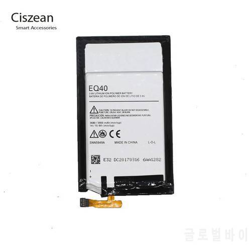 Ciszean 1x EQ40 3900mAh / 15Wh Smart Mobile Phone Replacement Battery For Motorola Moto Droid Turbo XT1225 XT1254 Batteries