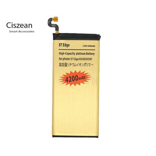 Ciszean 1x 4200mAh EB-BG935ABE Gold Battery For Samsung Galaxy S7 Edge G9350 G935 G935F G935A G935V G935P G935T G935R4 G935W
