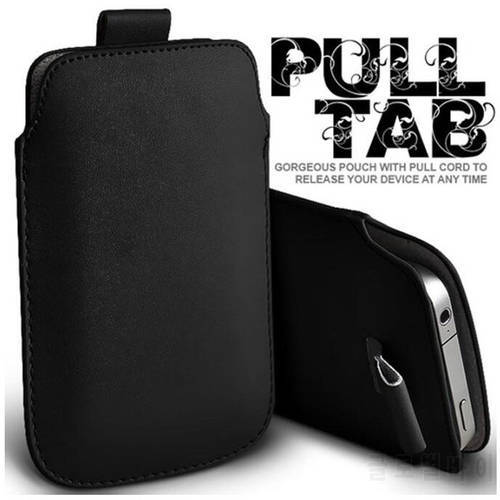 50pcs/lot Universal Pull Tab Pouch For Galaxy Note 9 8 S5 S4 S3 Pocket Leather Sleeve For iPhone 6S 7 8 Plus XR XS Max 5S SE 4S