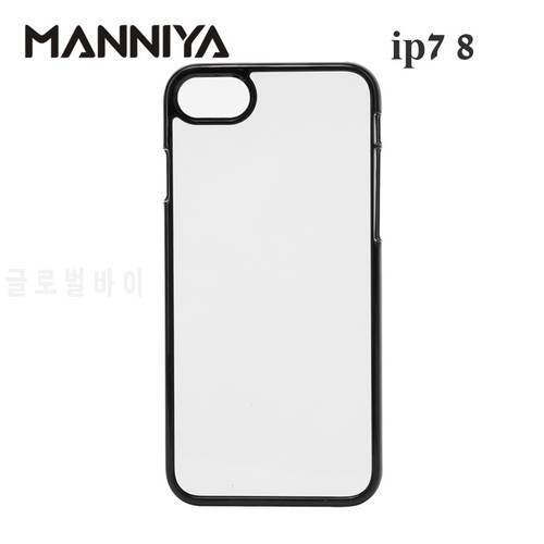 MANNIYA 2D Sublimation Blank Plastic phone Case for iphone 5 6 7 8 plus with Aluminum Inserts and glue Free Shipping 100pcs/lot