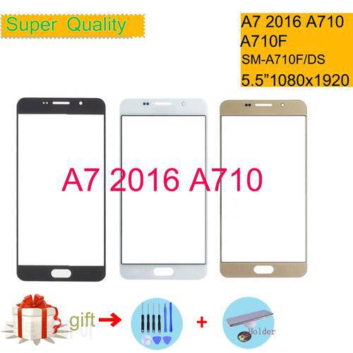 Replacement For Samsung Galaxy A7 2016 A710 Touch Screen Panel Front Outer Glass LCD Lens With OCA Glue