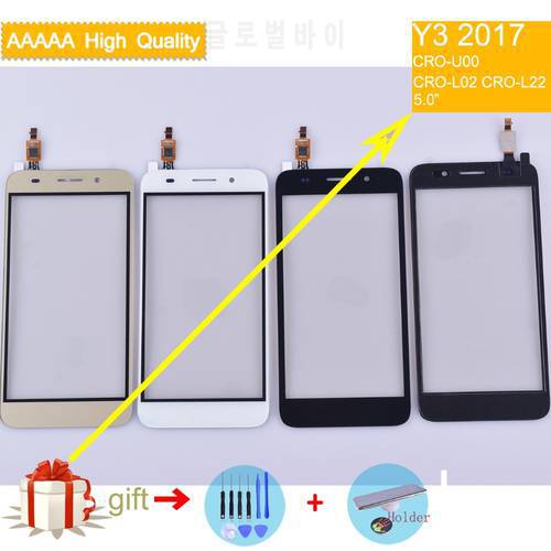 For Huawei Y3 2017 Touch Screen Panel Sensor Digitizer Front Glass Outer Lens Replacement
