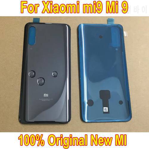 100% New Xiaomi Mi 9 Mi9 Mi10 Original Glass Back Cover Battery Door Housing Rear Case with Adhesive Tape Mi 10 Pro Phone Parts