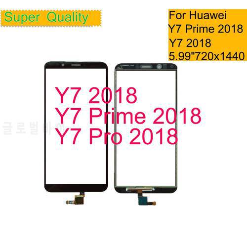10Pcs/Lot For Huawei Y7 2018 Y7 PRIME 2018 Touch Screen Y7 Pro 2018 Touch Panel Sensor Digitizer Front Glass Lens Replacement