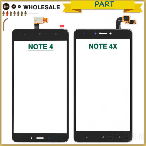 New For Xiaomi Redmi Note4 Note 4X Touch Screen Panel Digitizer Sensor For Redmi Note 4 LCD Front Glass Lens Touchscreen Replace