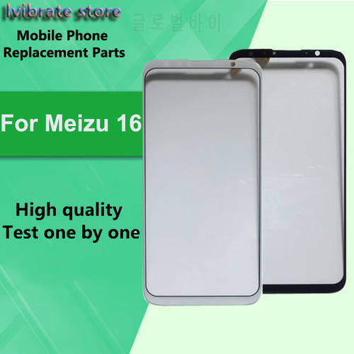 For Mei zu 16 16th M882Q Front Outer Glass Lens Touch Panel Screen Meizu16th meizu16 LCD Touch Glass Digitizer ForMeizu 16 16th