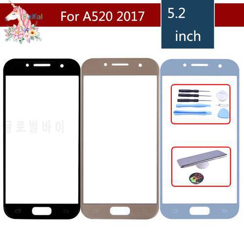 For Samsung Galaxy A5 2017 A520 A520M SM-A520F A520F Front Outer Glass Lens Touch Screen Panel Replacement