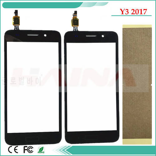 Touch Screen For Huawei Y3 2017 CRO-U00 CRO-L02 CRO-L22 TouchScreen Digitizer Front Glass Touch Panel Sensor 3m Tape Touchpad