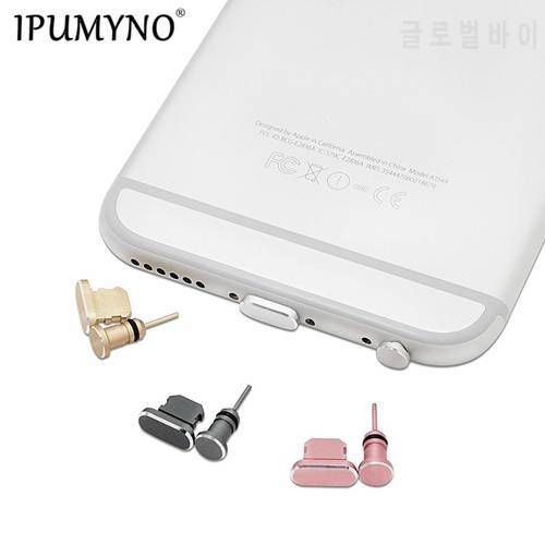 IPUMYNO 10 sets Mobile phone 3.5mm Audio earphone 3.5 Dust Plug charger port interface stopple for iPhone X 8 7 5S 6 6s plus