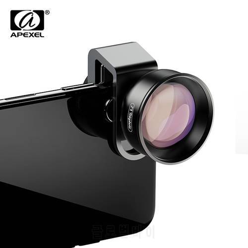 APEXEL HD Optic Phone Mobile Lens 2X Telescope Portrait Lens With CPL-Star Filter Lens For Xiaomi Redmi Huawei Most Smartphones
