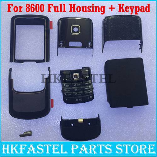 HKFASTEL Original Cover For Nokia 8600 Luna New Full Complete Mobile Phone High Quality Housing Cover keyboard Case With Keypad