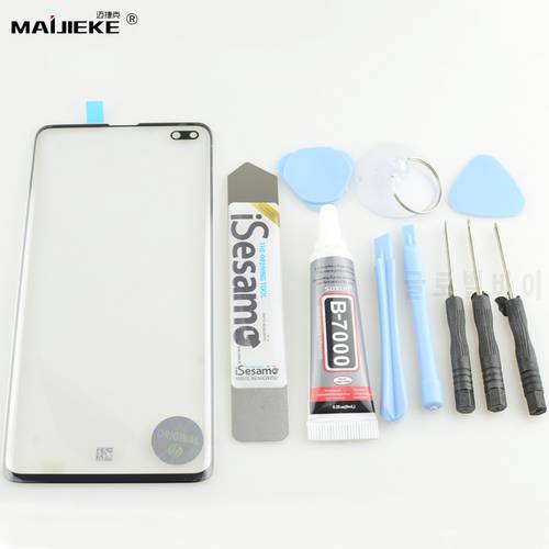 Maijieke Front Screen Glass Repair Kits for Samsung Galaxy S10 E S8 S9 Plus Note 8 9 Broken Outer Glass+Blade+Tools+B7000 Glue