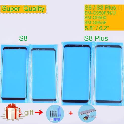 For Samsung Galaxy S8 G950 S8 Plus G955 Touch Screen Front Glass Panel Outer LCD Glass Lens With OCA Glue