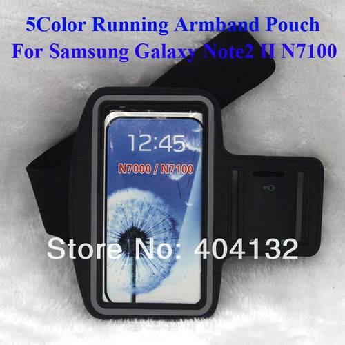 sherrytree Good Quality Running Sports Armband Bag For Samsung Galaxy N7100 Arm Band Note 2 Case -100PCS/Lot