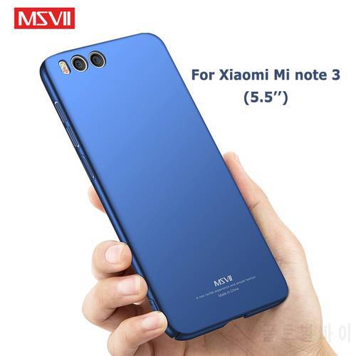 Mi Note 3 Case Cover Msvii Slim Frosted Cases For Xiaomi Note 3 Case Xiomi Note3 PC Cover For Xiaomi Mi Note 3 Note3 Cases 5.5