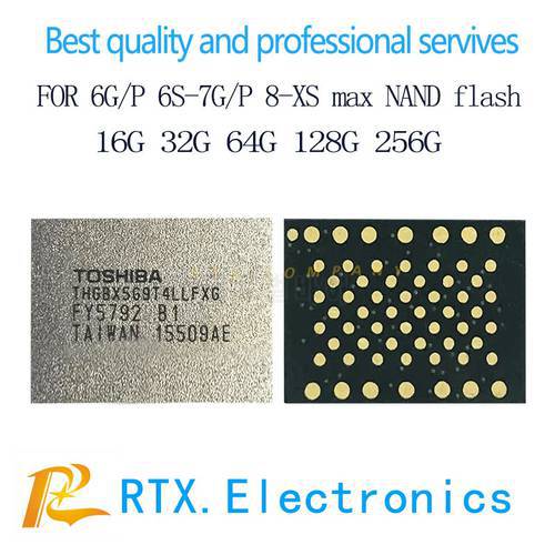 5pcs/lot 256GB NAND IC for iPhone 8G 8plus X Hard Drive Flash Memory IC EMMC with Reprogrammed mobile phone repair CHIP Origanal