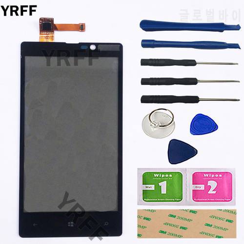 Mobile Touch Screen Glass For Nokia Lumia 820 Nokia 820 Phone Touchscreen Panel Front Glass Digitizer Sensor Parts Tools 3M Glue