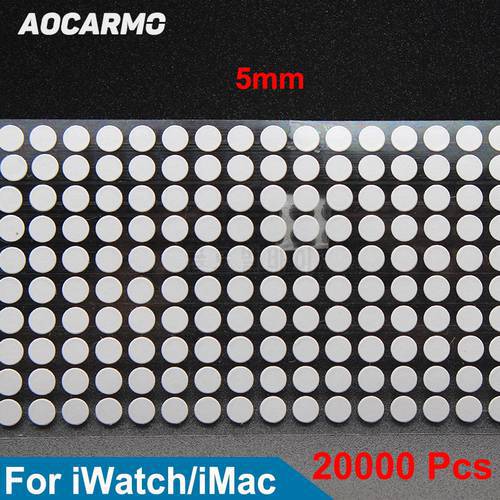 Aocarmo 20000Pcs For iPhone For Watch Mac Water Damage Label Warranty Indicator Sensors Repair Waterproof Round Stickers 5MM