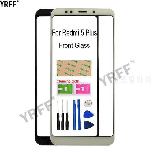 5.99&39&39 Mobile Touch Screen Outer Glass For Xiaomi Redmi 5 Plus Front Glass Panel Replacement