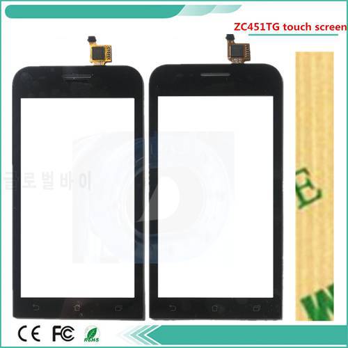 High Quality 4.5&39&39 For ASUS ZenFone Go mini ZC451TG Z00SD Touch Screen Digitizer Panel Glass With Tape Black Color