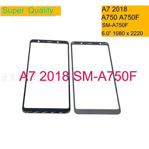10Pcs/Lot For Samsung Galaxy A7 2018 A750 Touch Screen Front Glass Panel Outer LCD Glass Lens With OCA Glue